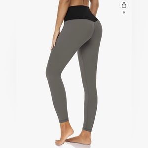 DUKAWA women’s color block yoga pants leggings | hidden pockets